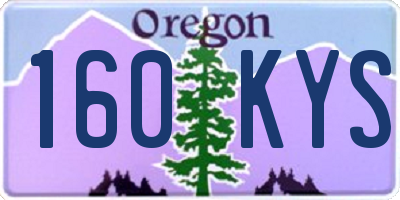 OR license plate 160KYS