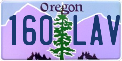 OR license plate 160LAV