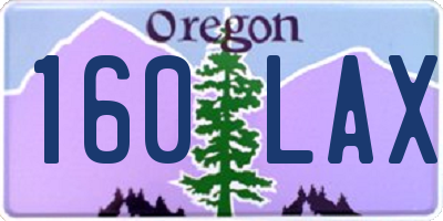 OR license plate 160LAX