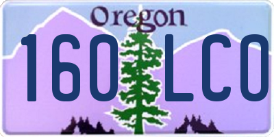 OR license plate 160LCO