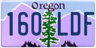 OR license plate 160LDF