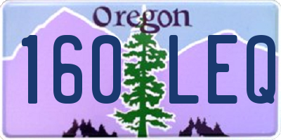 OR license plate 160LEQ