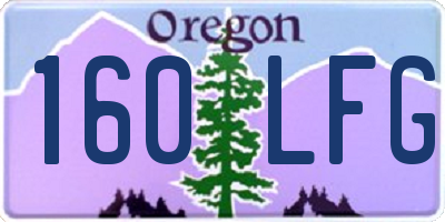 OR license plate 160LFG