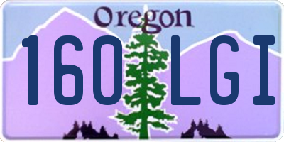 OR license plate 160LGI