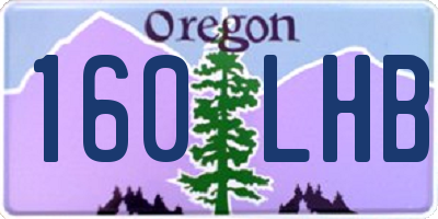 OR license plate 160LHB