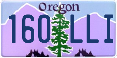OR license plate 160LLI