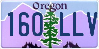 OR license plate 160LLV