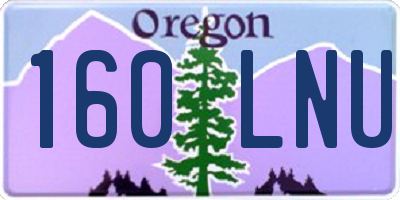 OR license plate 160LNU
