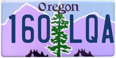 OR license plate 160LQA
