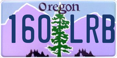OR license plate 160LRB