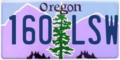 OR license plate 160LSW