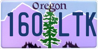 OR license plate 160LTK