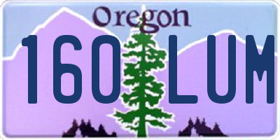 OR license plate 160LUM