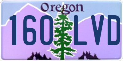 OR license plate 160LVD