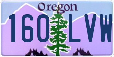 OR license plate 160LVW