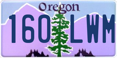 OR license plate 160LWM