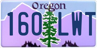 OR license plate 160LWT
