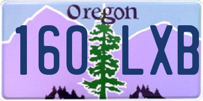 OR license plate 160LXB