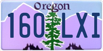 OR license plate 160LXI