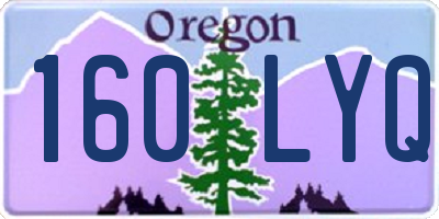 OR license plate 160LYQ