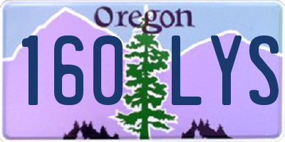 OR license plate 160LYS