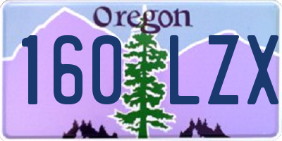 OR license plate 160LZX