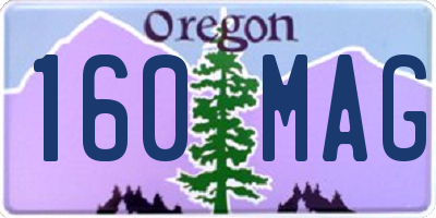 OR license plate 160MAG