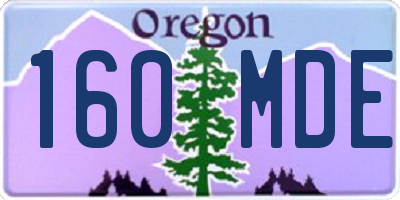 OR license plate 160MDE