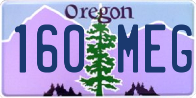 OR license plate 160MEG