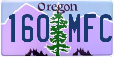 OR license plate 160MFC