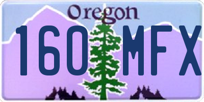 OR license plate 160MFX