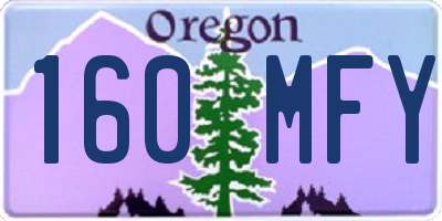 OR license plate 160MFY