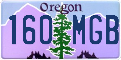 OR license plate 160MGB