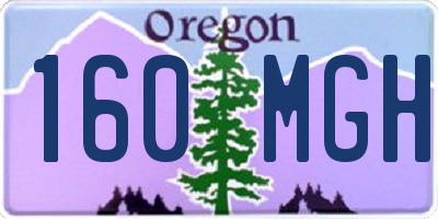 OR license plate 160MGH