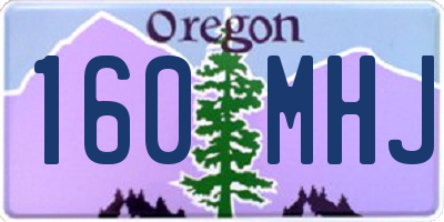 OR license plate 160MHJ