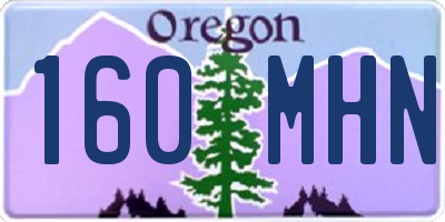 OR license plate 160MHN