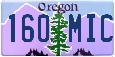 OR license plate 160MIC