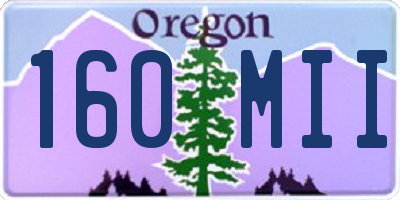 OR license plate 160MII