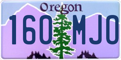 OR license plate 160MJO
