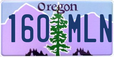 OR license plate 160MLN