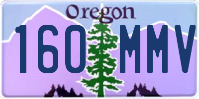 OR license plate 160MMV