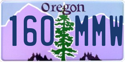 OR license plate 160MMW