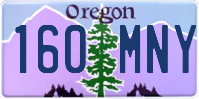 OR license plate 160MNY