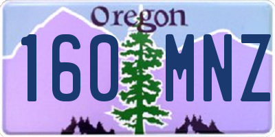 OR license plate 160MNZ