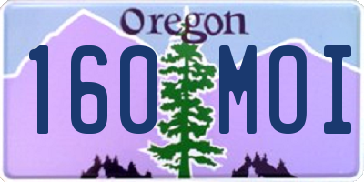 OR license plate 160MOI
