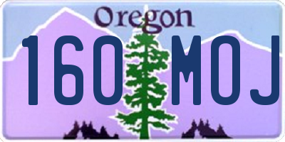 OR license plate 160MOJ