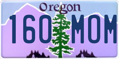 OR license plate 160MOM
