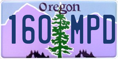 OR license plate 160MPD