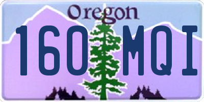 OR license plate 160MQI