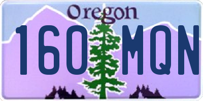 OR license plate 160MQN